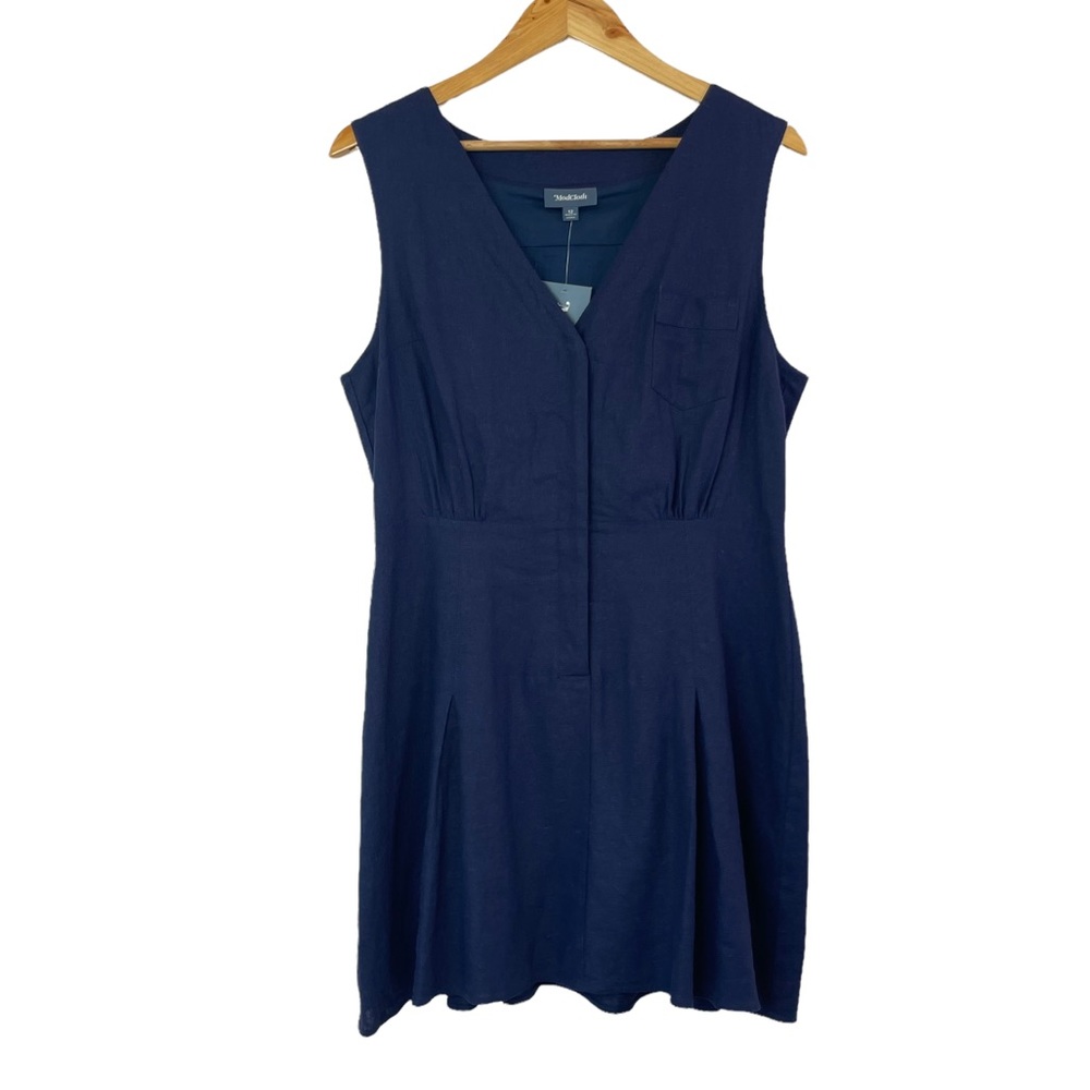 ModCloth Linen Navy Dress